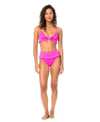 Shaye V-Neck Swim Bikini Top High Waist Swim Bottoms by Raisins