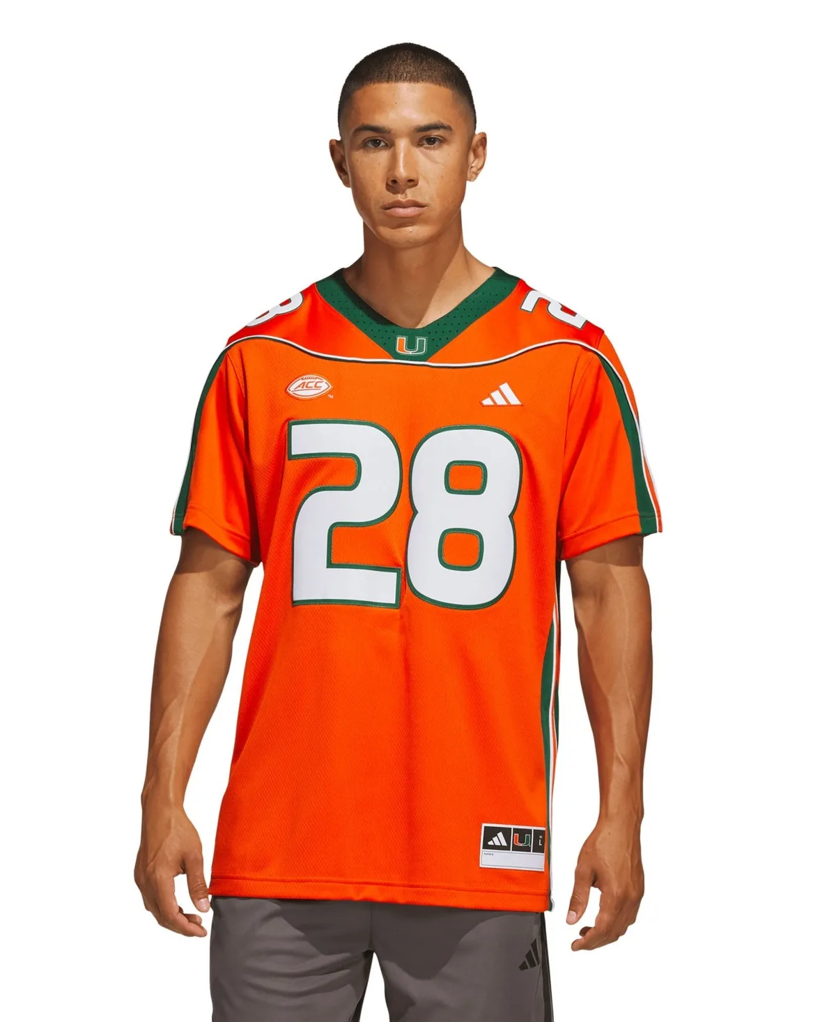 Clinton Portis Orange Miami Hurricanes Home Its Back Premier Jersey by adidas