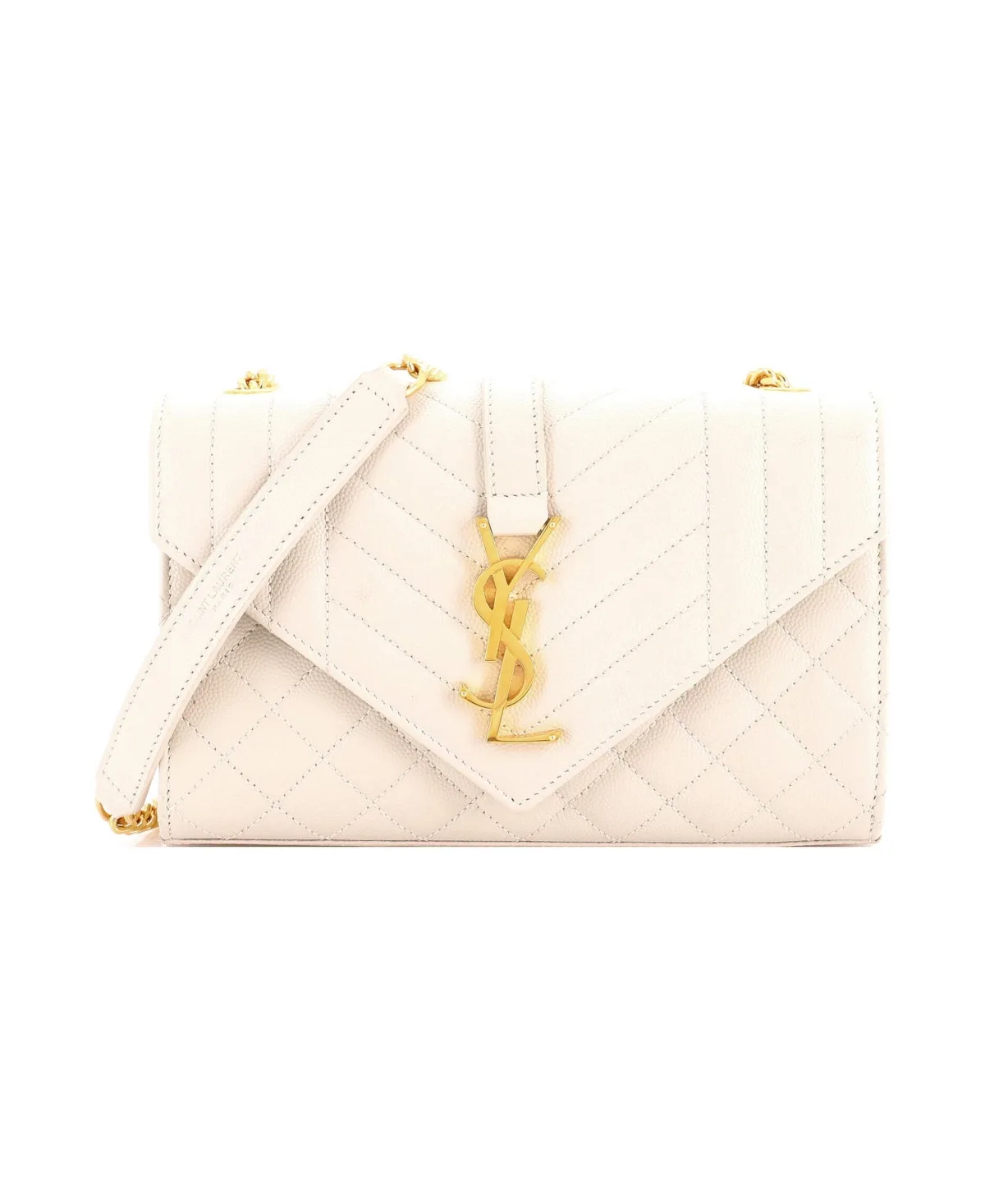 Pre-Owned Saint Laurent Small Classic Monogram Envelope Satchel Mixed Matelasse Leather