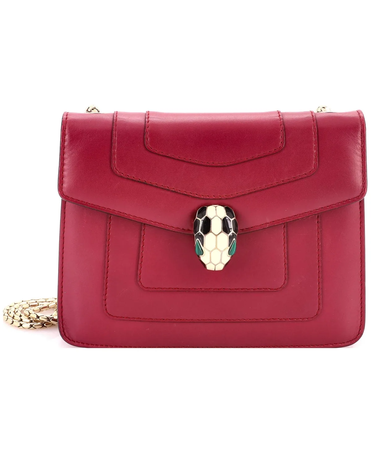 Pre-Owned Bvlgari Small Serpenti Forever Square Shoulder Bag Leather by BVLGARI
