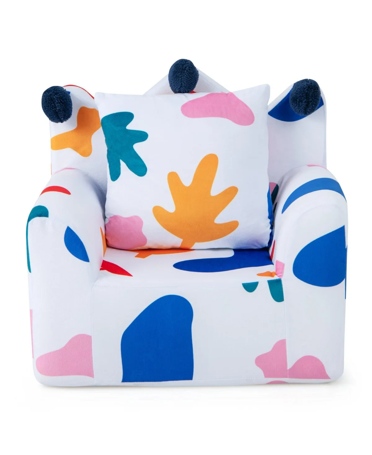 Velvet Sofa Chair with Armrests and Matching Pillow by Mecale