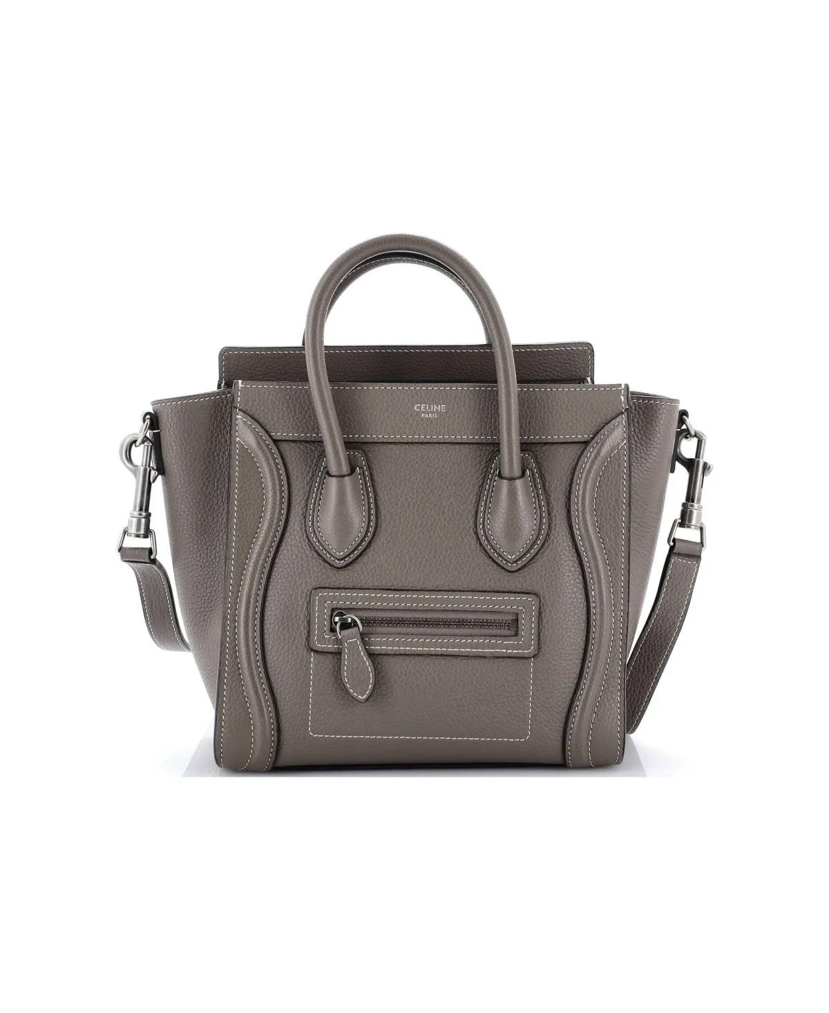 Pre-Owned Celine Nano Luggage Bag Grainy Leather by Celine