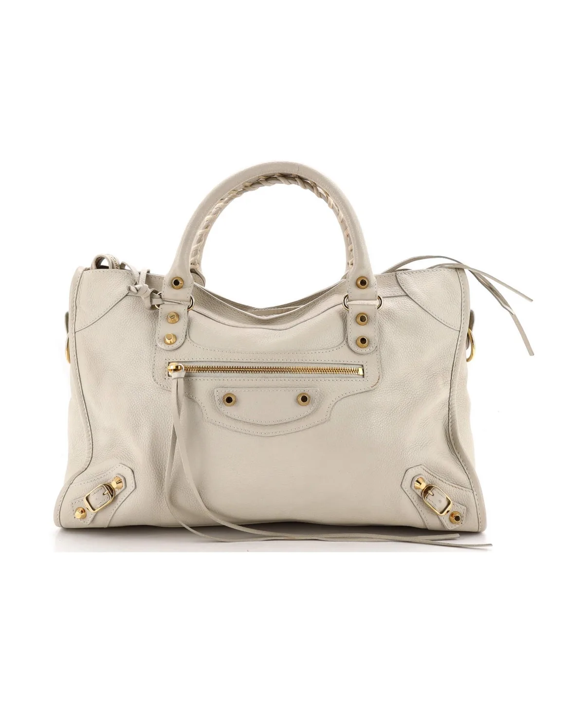 Pre-Owned Balenciaga Medium City Classic Studs Bag Leather by Balenciaga