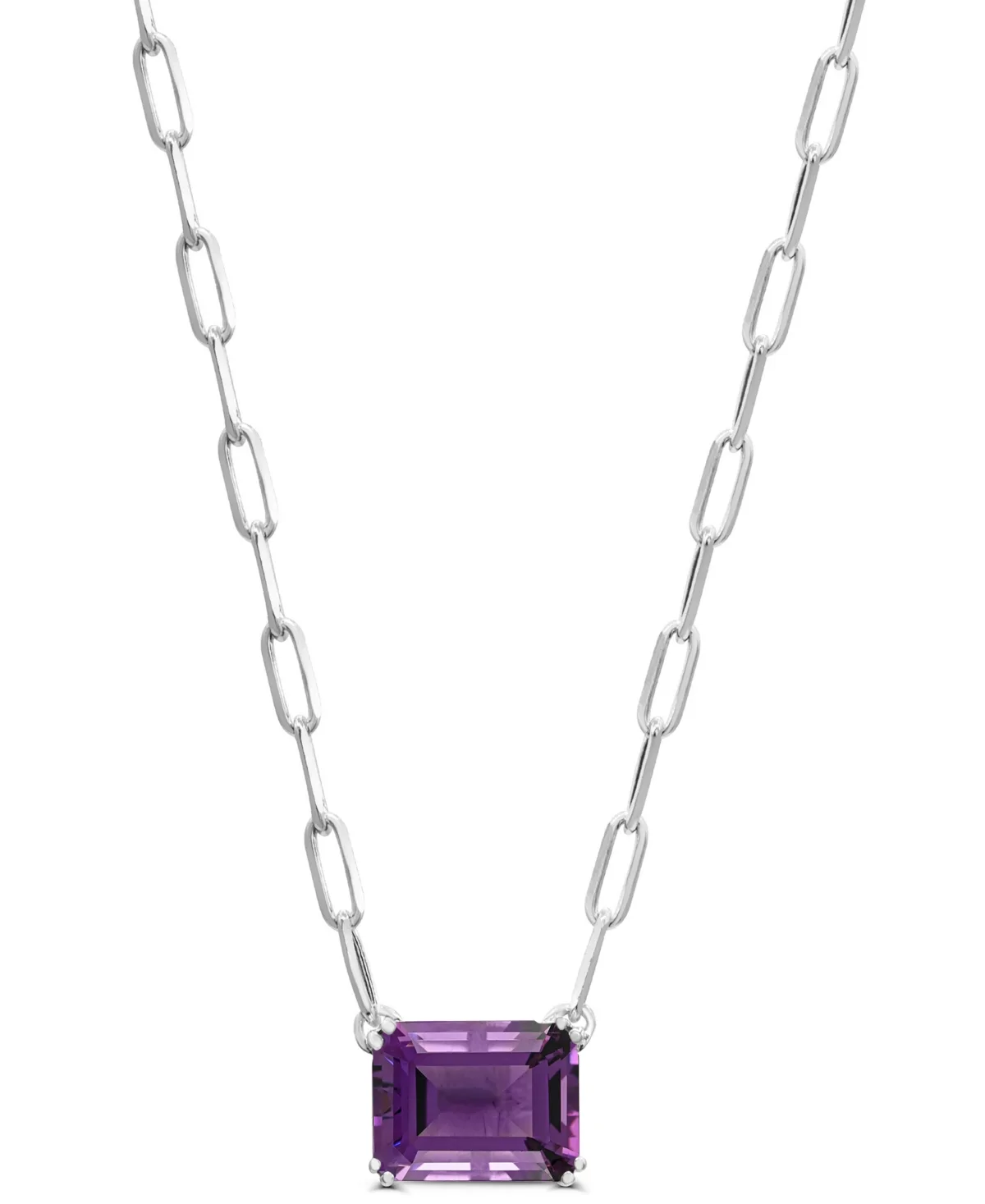 Amethyst Pendant Necklace (1-5/8 ct. t.w.) in Sterling Silver by Macy's