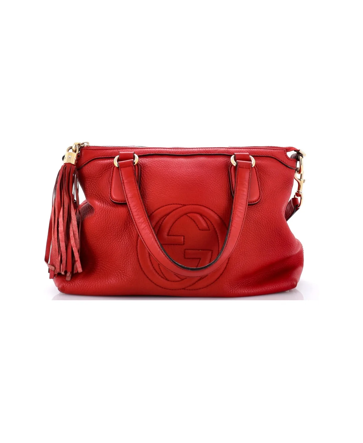 Pre-Owned Gucci Soho Convertible Soft Top Handle Bag Leather by Gucci