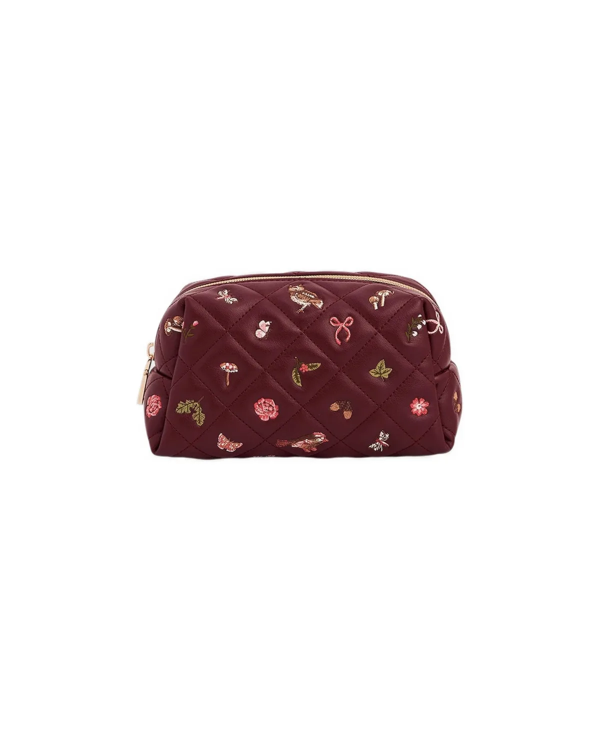 Embroidered Quilted Medium Pouch by Fable England