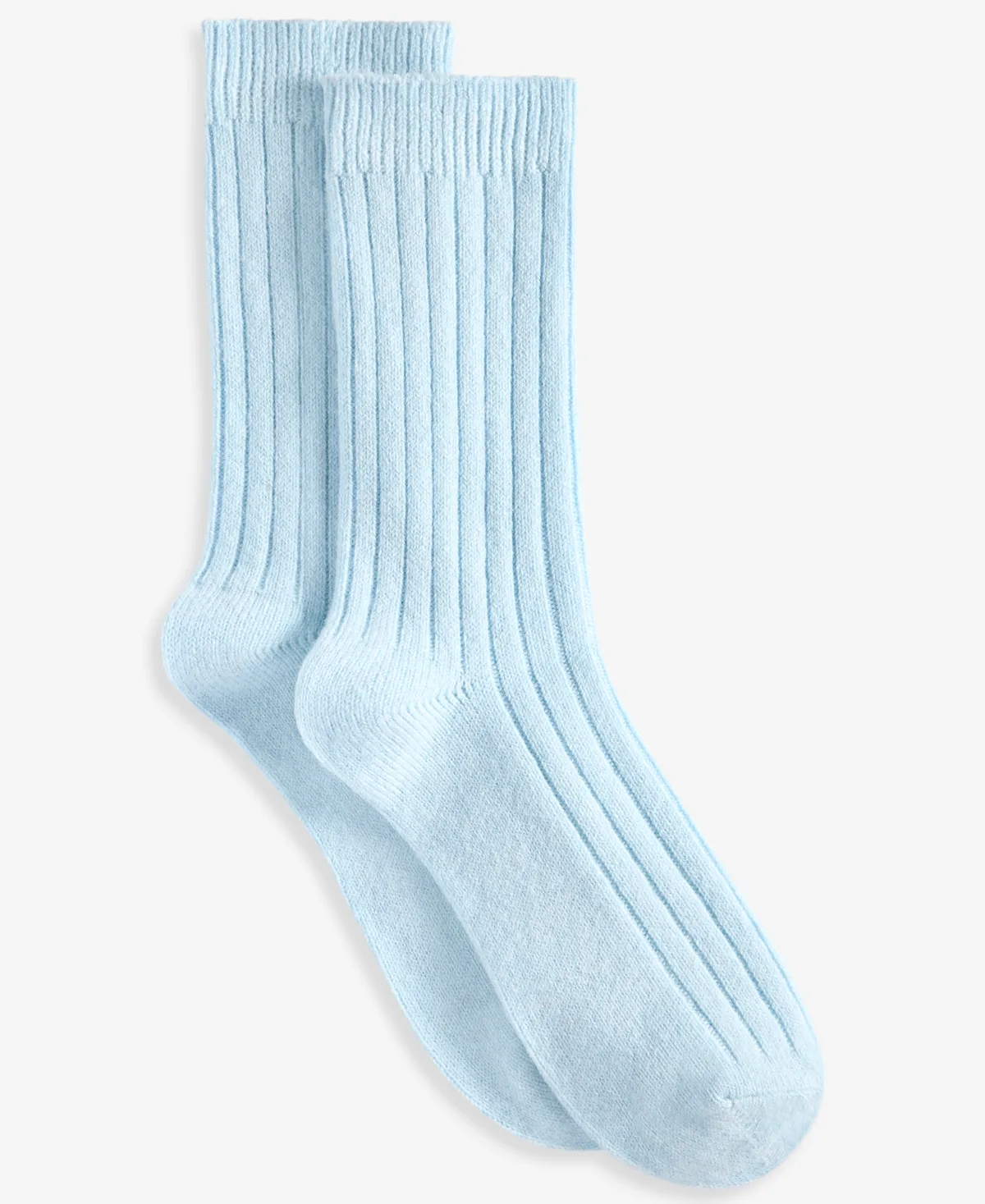 Cashmere-Blend Ribbed Crew Socks