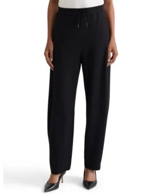 Pull on Barrel Leg Mid Rise Pants by Jones New York