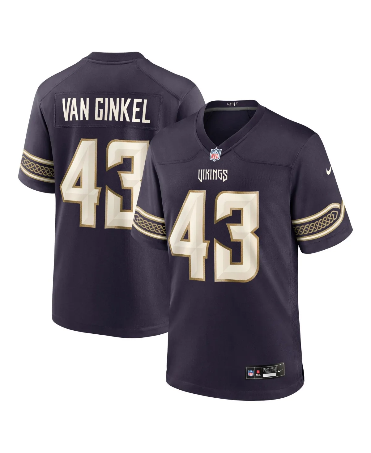 Andrew Van Ginkel Purple Minnesota Vikings 2026 Rivalries Collection Game Jersey by Nike