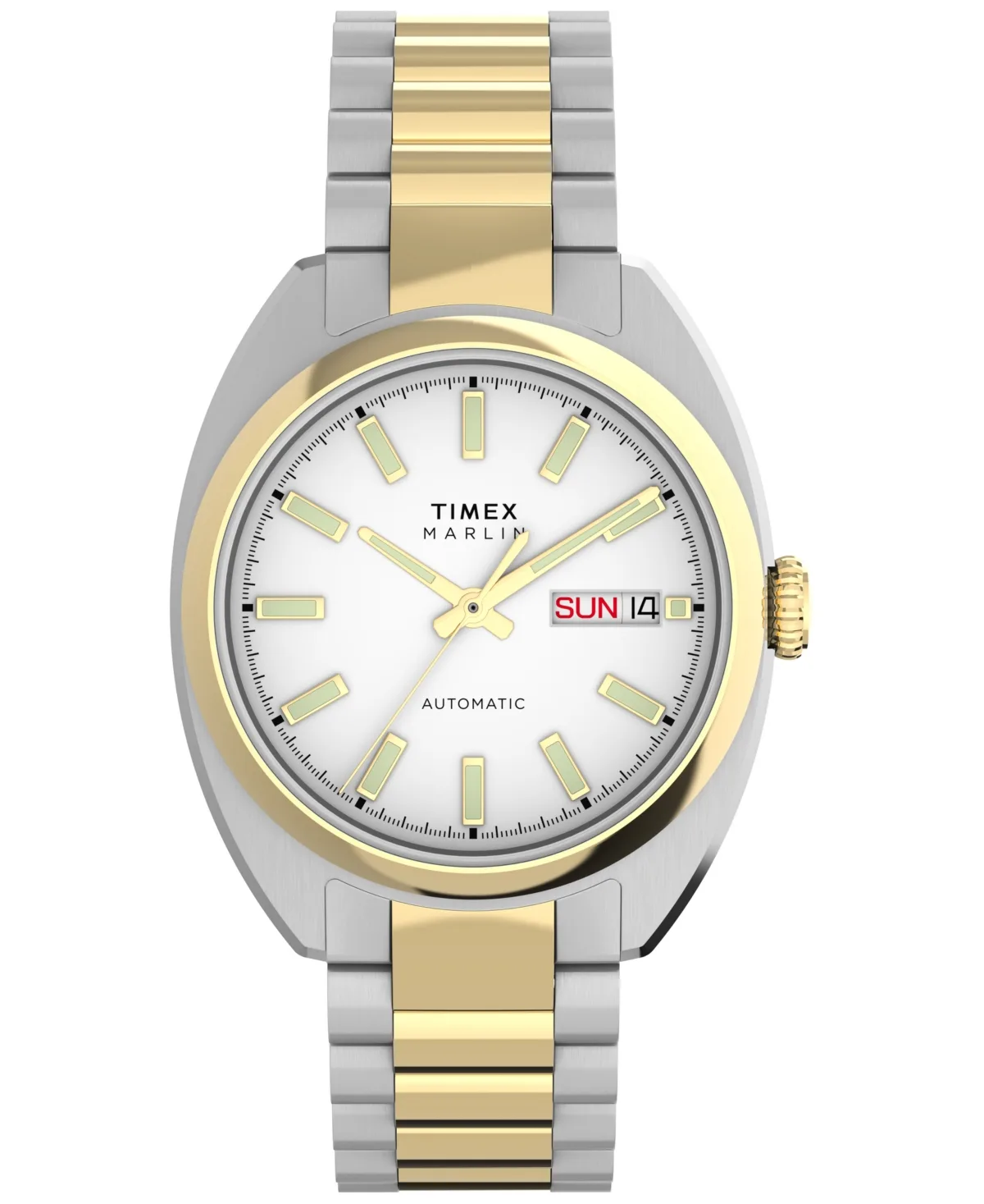 Automatic Marlin Draper Day/Date Two-Tone Stainless Steel Watch 37mm by Timex
