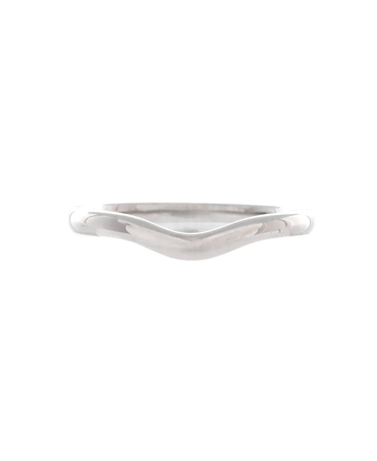 Pre-Owned Tiffany and Co Elsa Peretti Curved Wedding Band Ring - Platinum (pt950) by Tiffany & Co.
