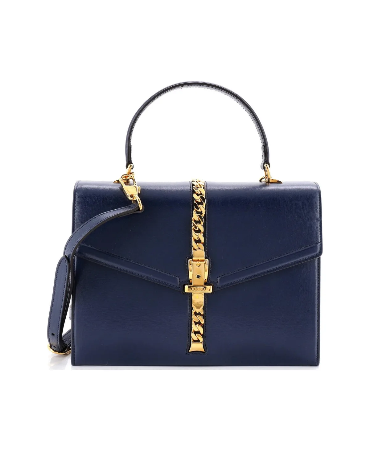 Pre-Owned Gucci Small Sylvie 1969 Top Handle Bag Leather by Gucci