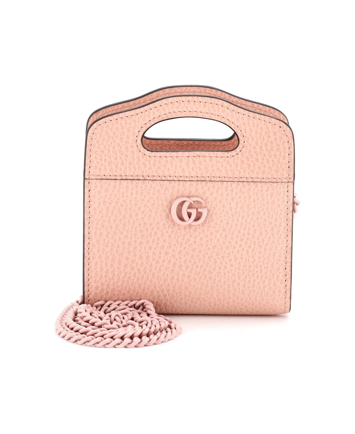 Pre-Owned Gucci Gg Marmont Top Handle Card Case on Chain Leather by Gucci