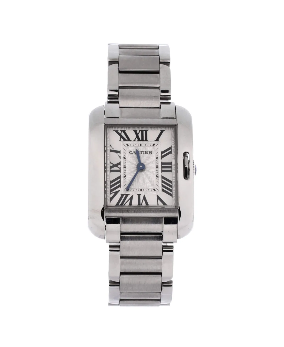 Pre-Owned Cartier Tank Anglaise Quartz Watch in Stainless Steel 23mm by Cartier's