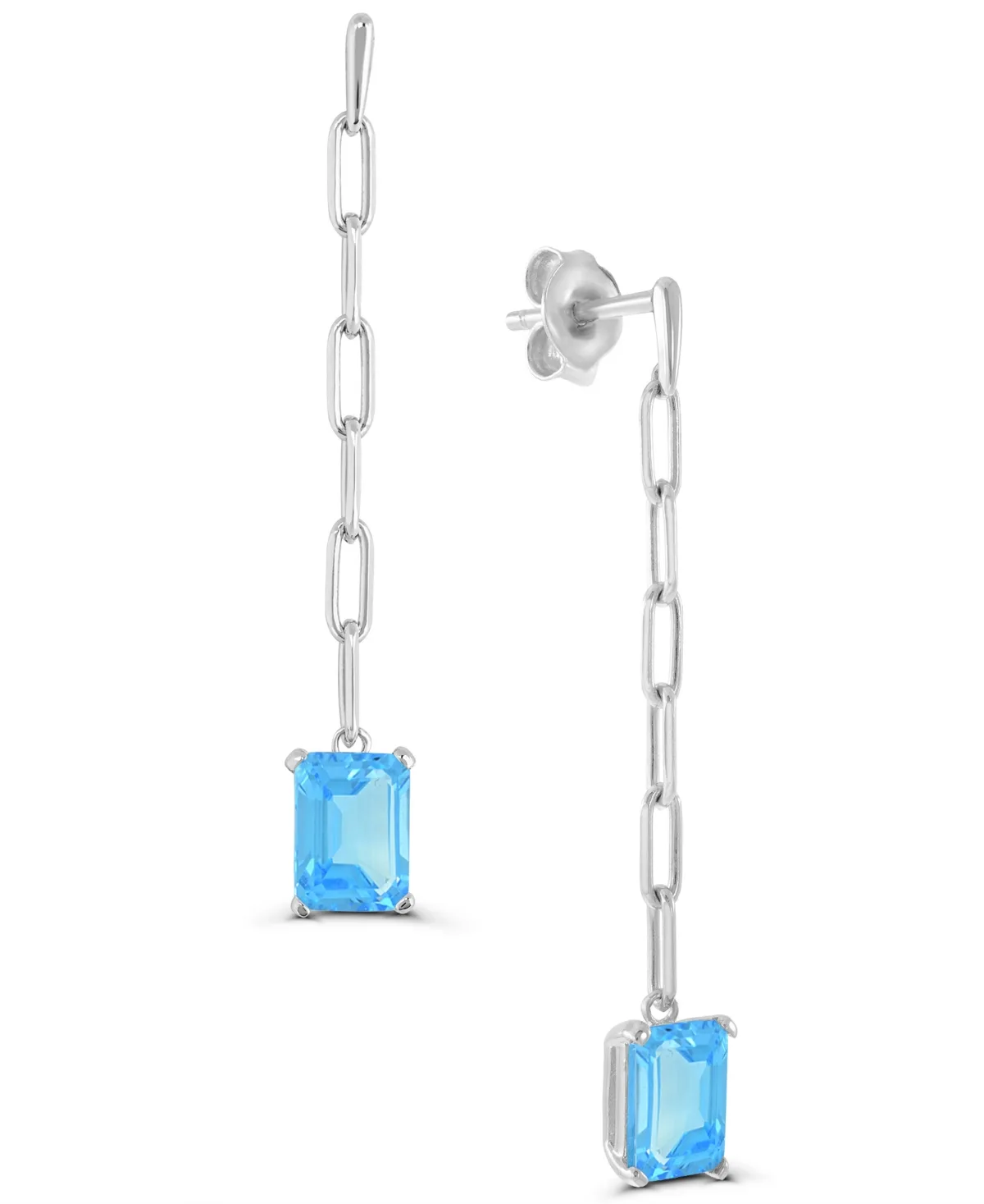 Topaz Drop Earrings (1-7/8 ct. t.w.) in Sterling Silver by Macy's