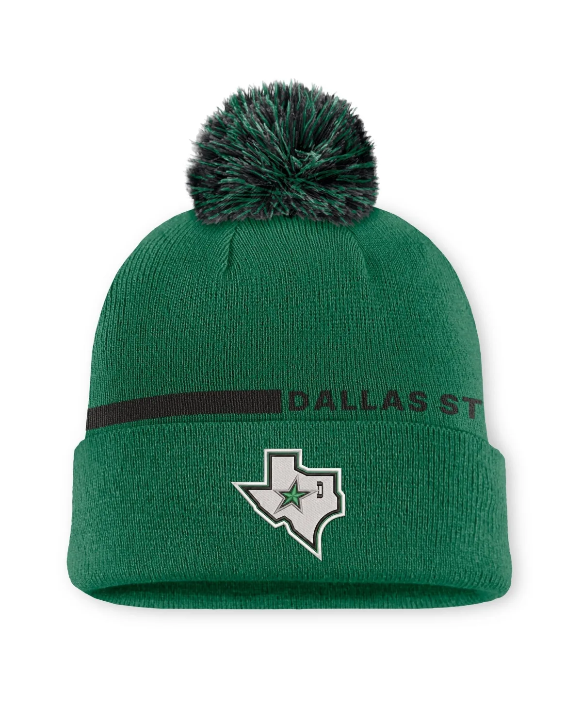Dallas Stars Authentic Pro Alternate Cuffed Knit with Pom Hat by Fanatics