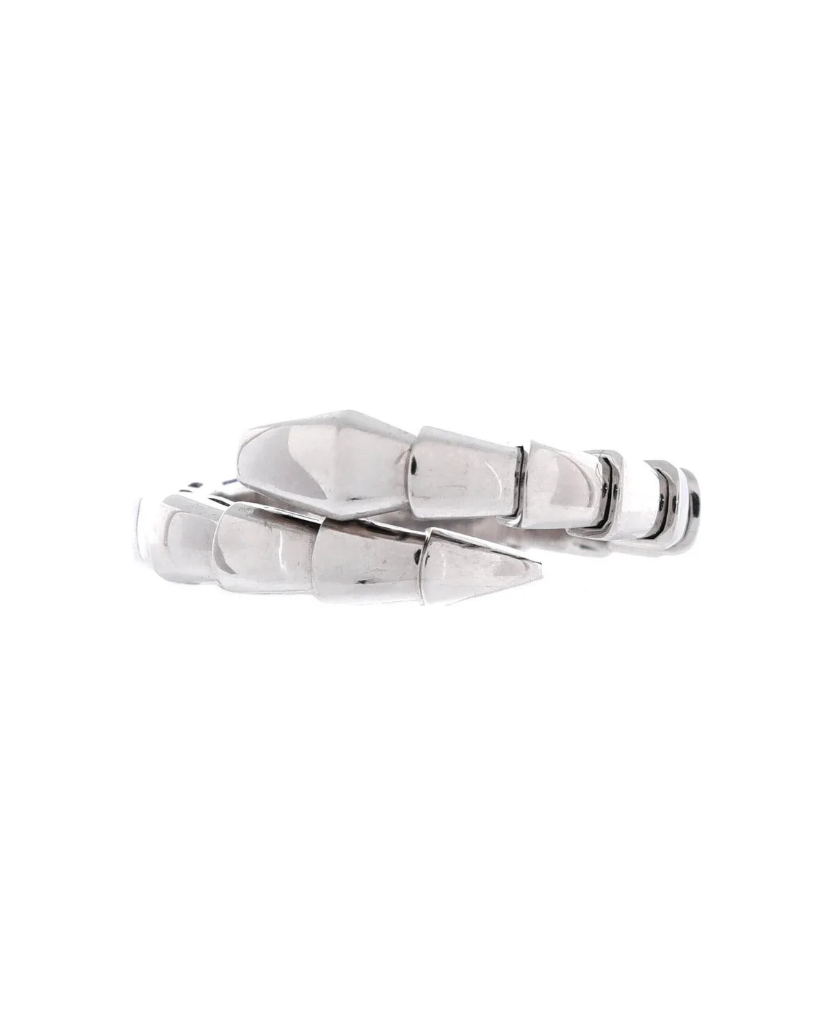 Pre-Owned Bvlgari Serpenti Viper One-Coil Ring - 18k White Gold by BVLGARI