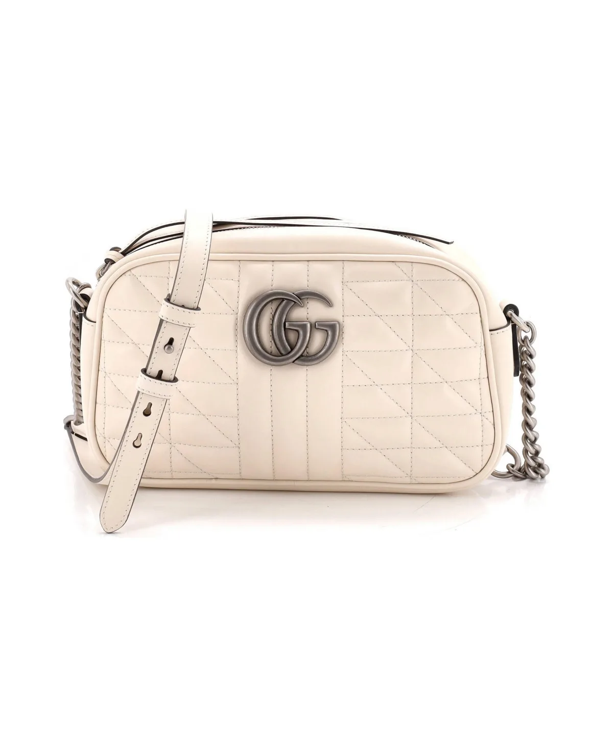 Pre-Owned Small Gg Marmont Shoulder Bag Mixed Matelasse Leather by Gucci