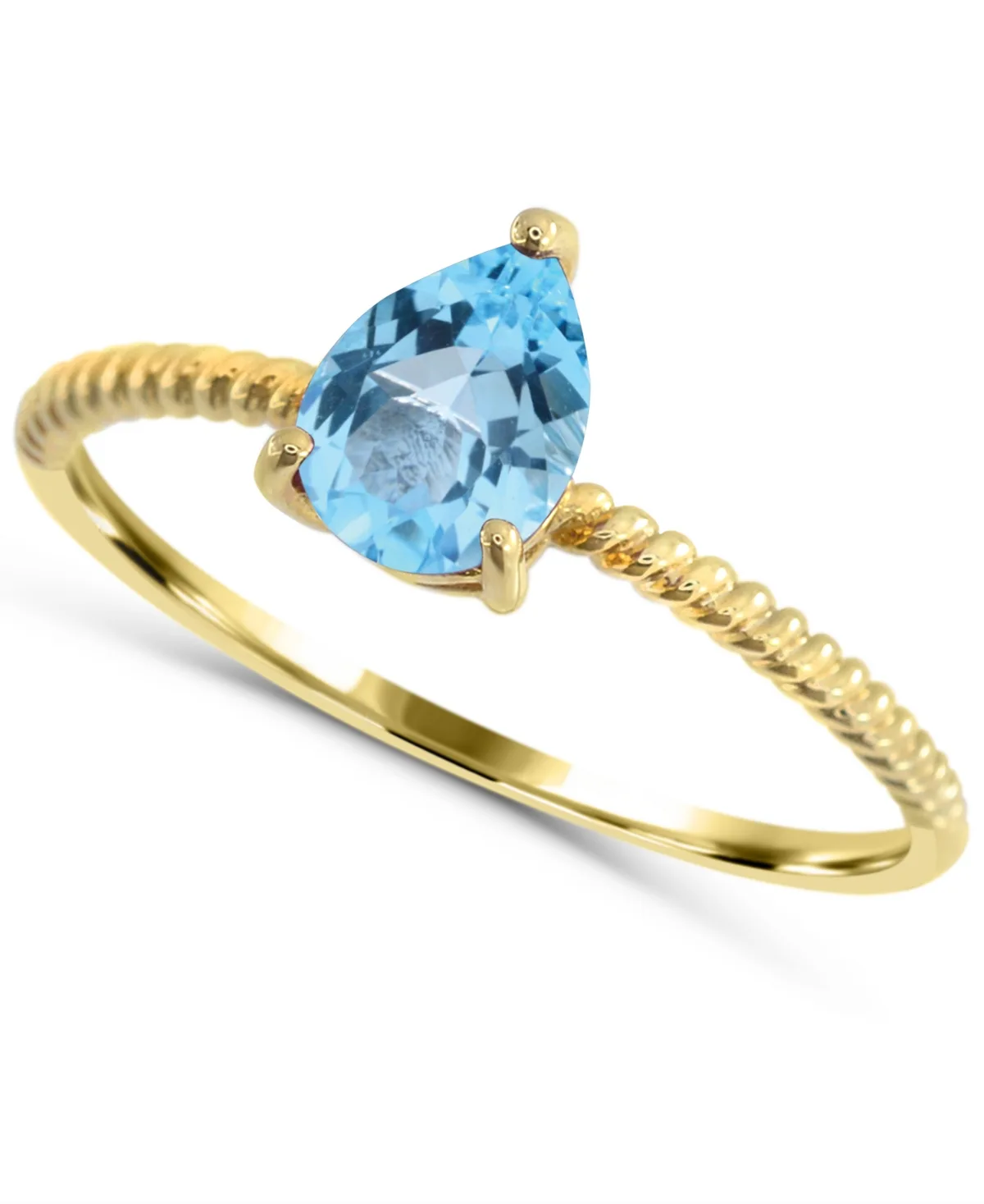 Swiss Blue Topaz Ring (5/8 ct. t.w.) in 14k Gold-Plated Sterling Silver by Macy's
