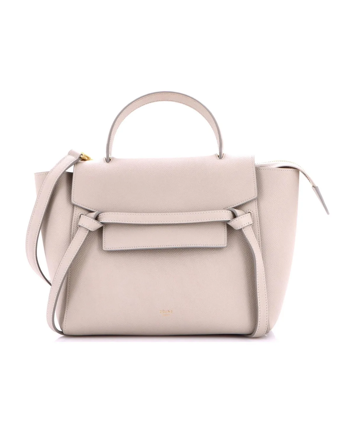 Pre-Owned Micro Belt Bag Textured Leather by Celine