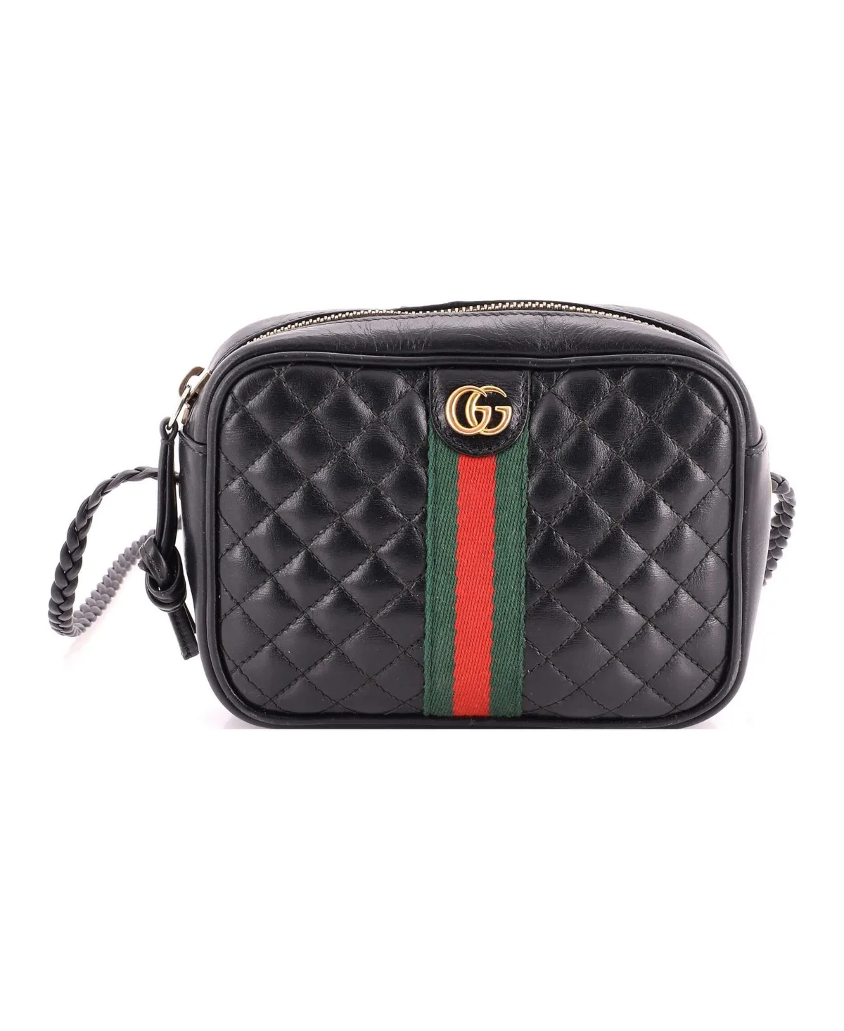 Pre-Owned Mini Trapuntata Camera Bag Quilted Leather by Gucci