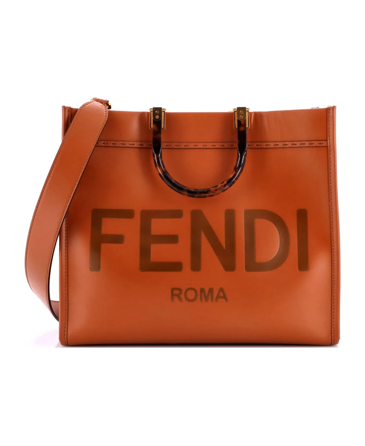 Pre-Owned Fendi Medium Sunshine Shopper Tote Leather by FENDI