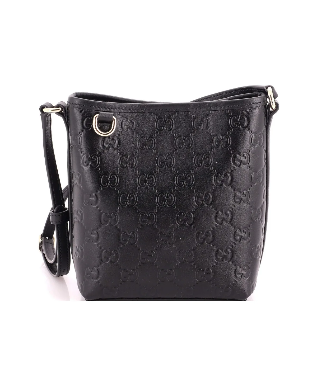 Pre-Owned Gucci Nano Gg Emblem Bucket Bag Gg Debossed Leather by Gucci