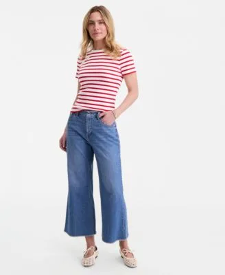 Cropped Relaxed Flare Jeans by On 34th