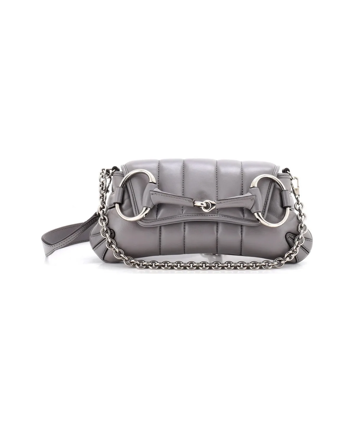 Pre-Owned Gucci Small Horsebit Chain Shoulder Bag Vertical Quilted Leather by Gucci