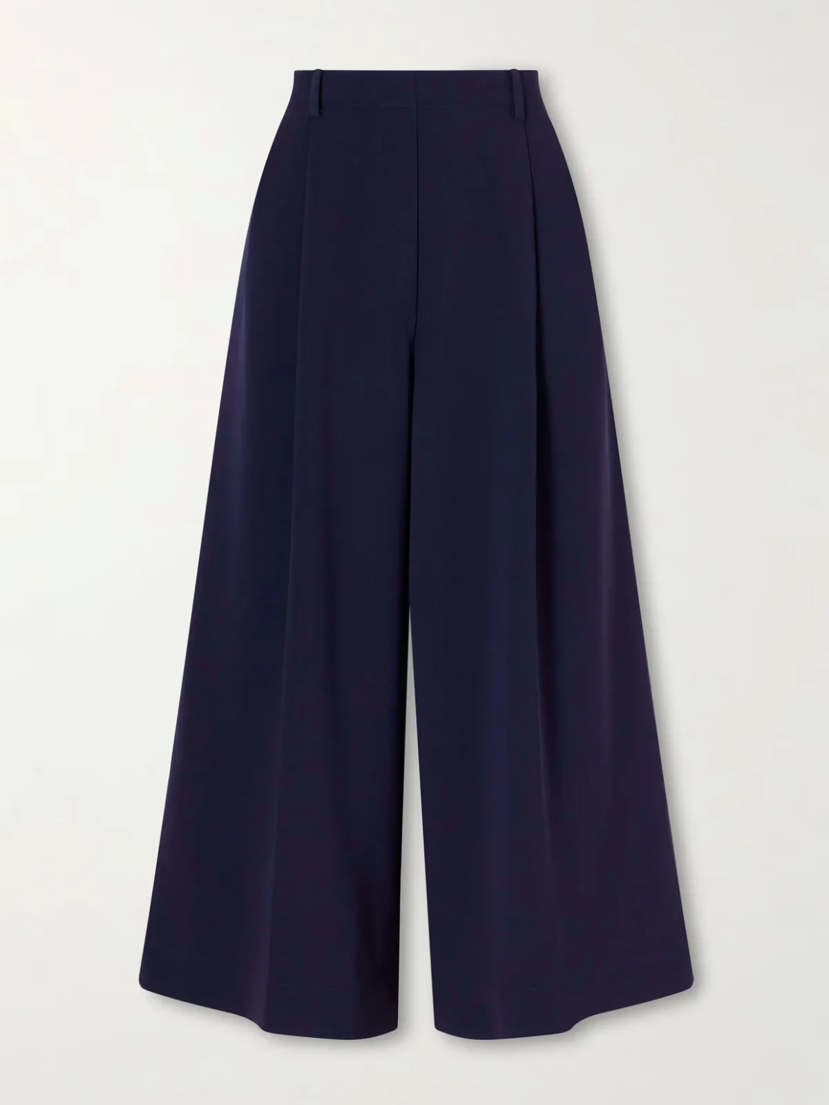 - Arielle Pleated Cropped Cady Wide-leg Pants -