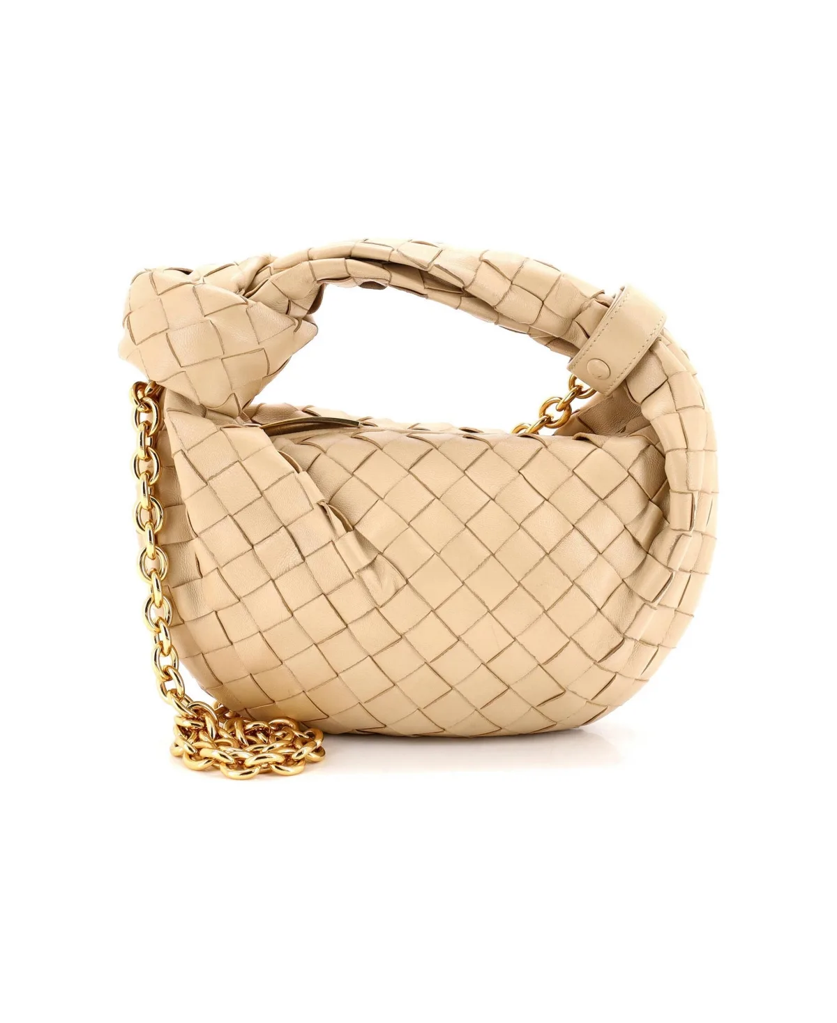 Pre-Owned Bottega Veneta Mini Bv Jodie Chain Hobo Intrecciato Nappa by Bottega Veneta