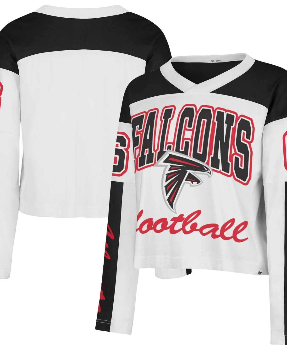 Atlanta Falcons Exclamation Metro V-Neck Long-Sleeves Jersey T-Shirt by 47 Brand