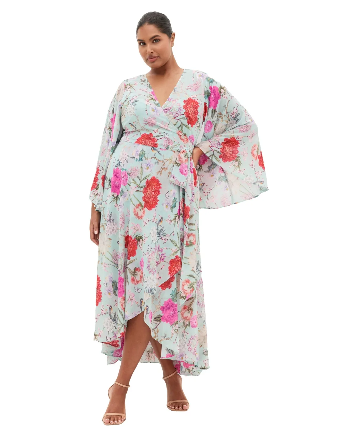 Sienna Botanique Maxi Wrap Dress by City Chic