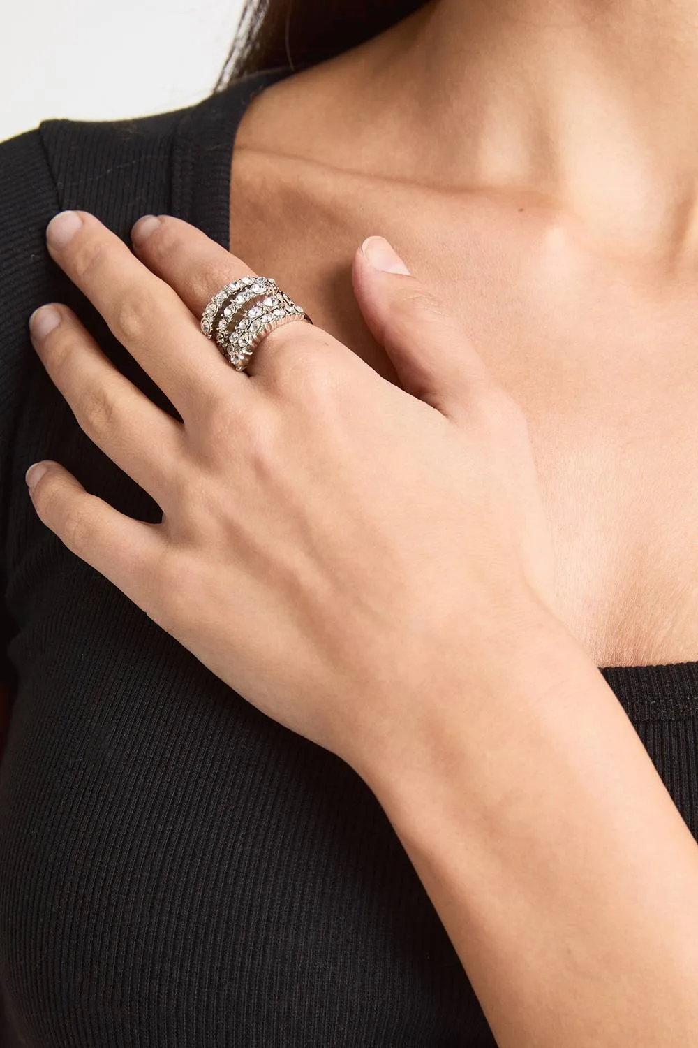 Diamante Statement Ring by boohoo