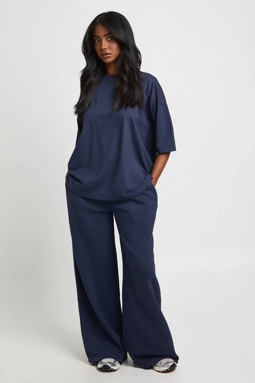 Washed Oversized T-Shirt Jogger Tracksuit by boohoo