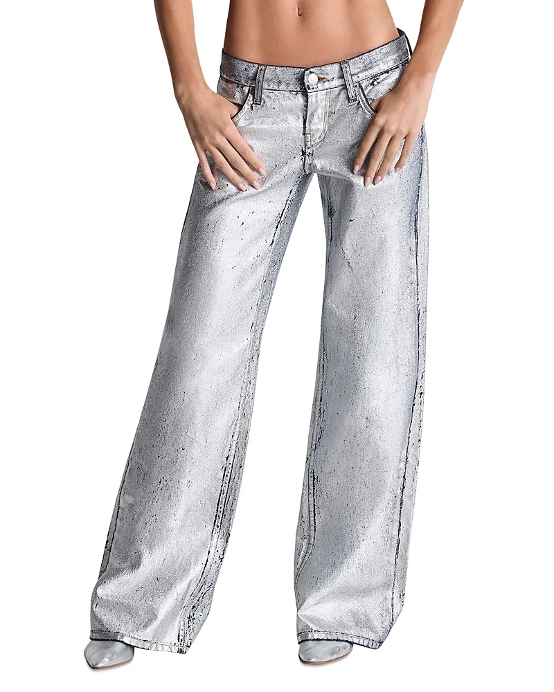 Drop Top Cotton Low Rise Wide Leg Jeans by Re/Done