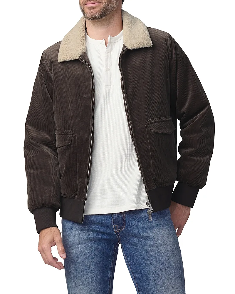 Cotton Blend Corduroy Flight Jacket by Joe's Jeans