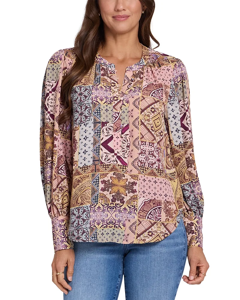 Annie Long Sleeve Peasant Blouse by NYDJ