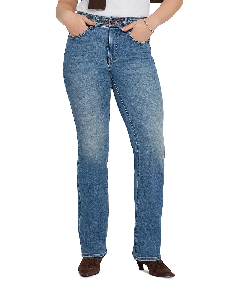 Brooklyn High Rise Embroidered Bootcut Jeans by NYDJ