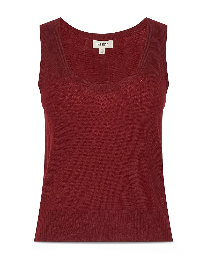 Filou Cashmere Scoop Neck Crop Tank by L'AGENCE
