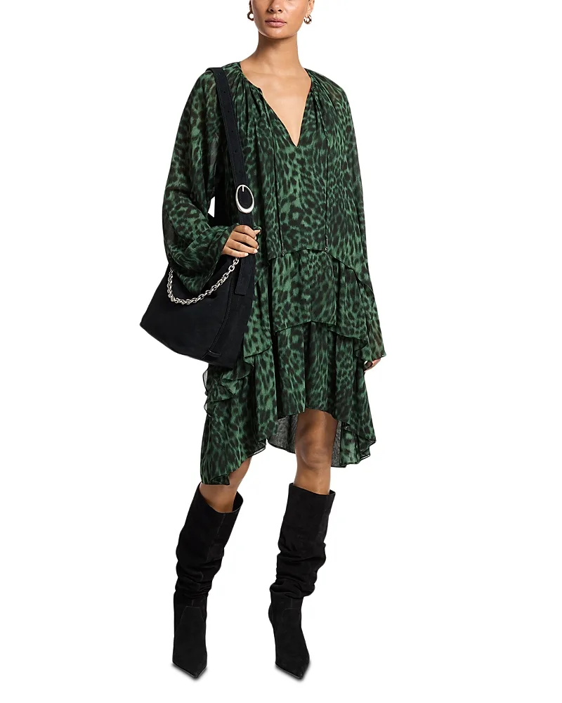 Printed High Low Mini Dress by MICHAEL Michael Kors