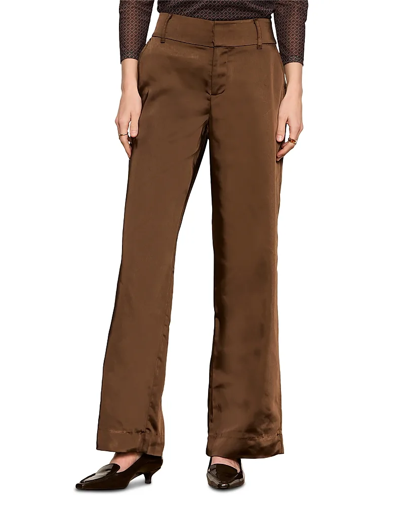 Spotlight High Rise Satin Pants by Sanctuary