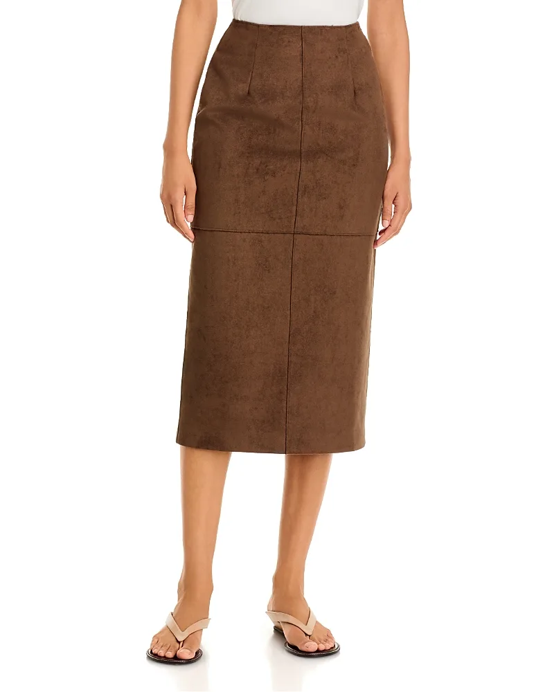 Clove Seamed Midi Skirt by A.ren