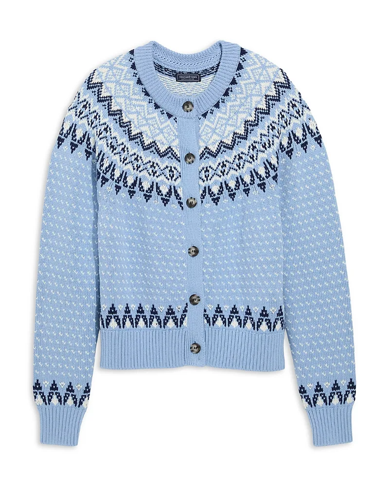 Cotton Crewneck Cable Cardigan by Vineyard Vines