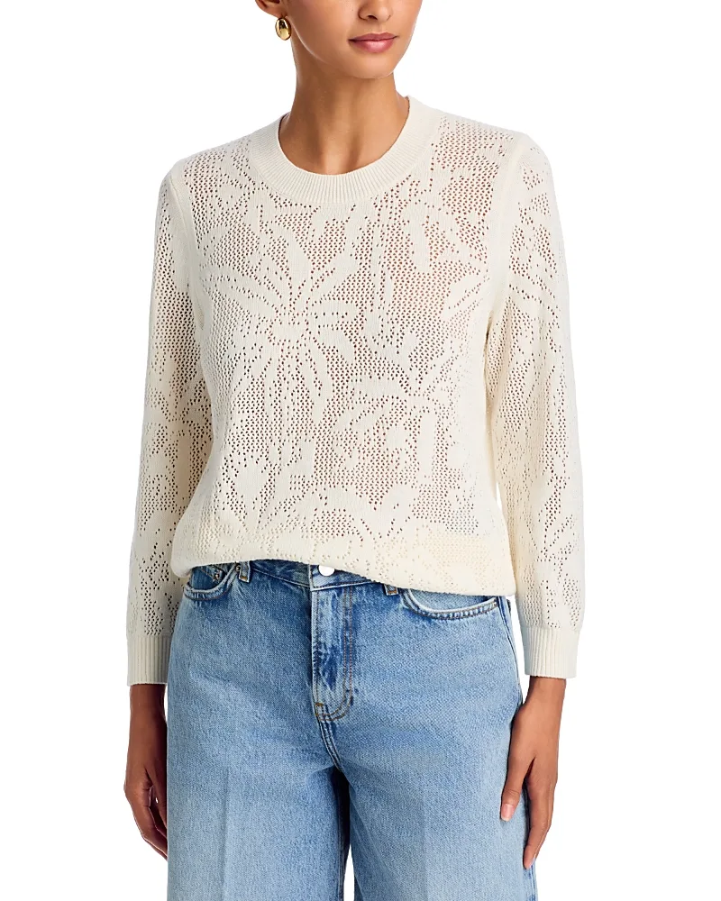 Palm Tropic Cotton Crewneck Sweater by Tommy Bahama