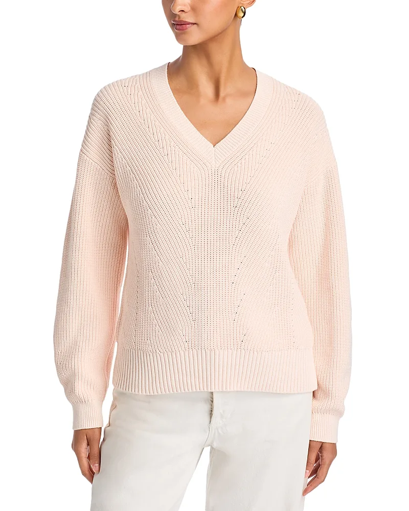 Salt & Sea Wash Cotton V Neck Sweater