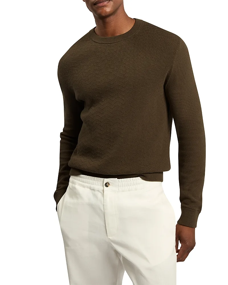 Ivess Cotton Mixed Stitch Sweater by Ted Baker