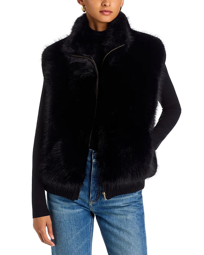 Faux Fox Fur Zip Vest