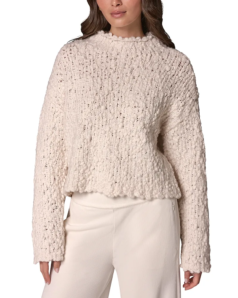 Weekend Wool Blend Mock Neck Cropped Sweater by Donna Karan Weekend