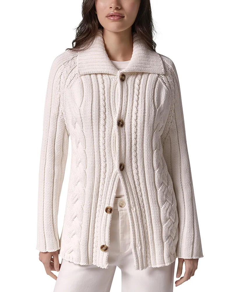 Weekend Chunky Cable Knit Cardigan by Donna Karan Weekend